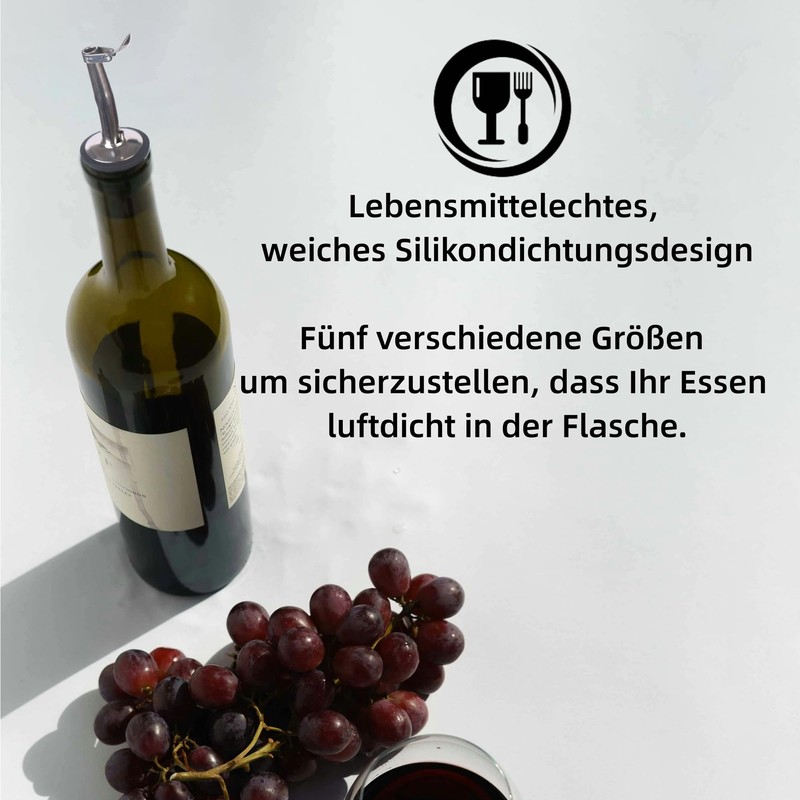 LEGERM 2 Olivenölausgießer Ausgießer Ölspender Drizzler Ausgießer mit Trichter und
