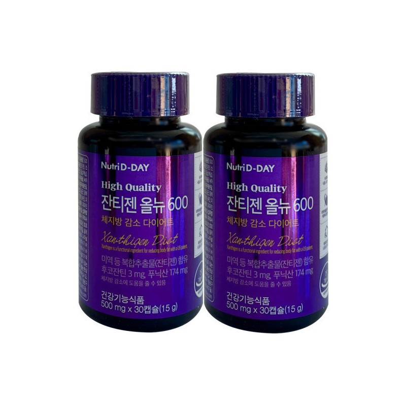 Nutri-D Day 뉴트리디데이 잔티젠 올뉴 600 500mg x 30캡슐 2개