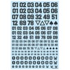 Haikyu Parts DZN-DGR DZ Number Decal, Dark Gray, 1 Piece,