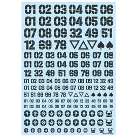 Haikyu Parts DZN-DGR DZ Number Decal, Dark Gray, 1 Piece, Plastic Model Decal