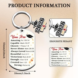 Nursing Graduation Gifts for Women, Graduation Announcements Class of 2026 Decorations, 5th 6th 8th Grade High School, Senior Night Gift, Senior Gifts for Girls 2026 Christian Granduations Keychain