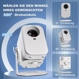 Salange Projector Mount, Mini Projector Holder, Multifunctional Projector Mount with 1/4 Inch Universal Screw, 360° Rotatable, Suitable for Living Room, Ultra Compact Folding Stand