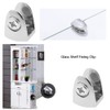 Pack of 4 Glass Shelf Bracket Adjustable Clamp Brackets Holders