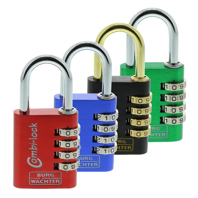 BURG-WÄCHTER Adjustable combination lock, 6.5 mm thickness, 4 number wheels,