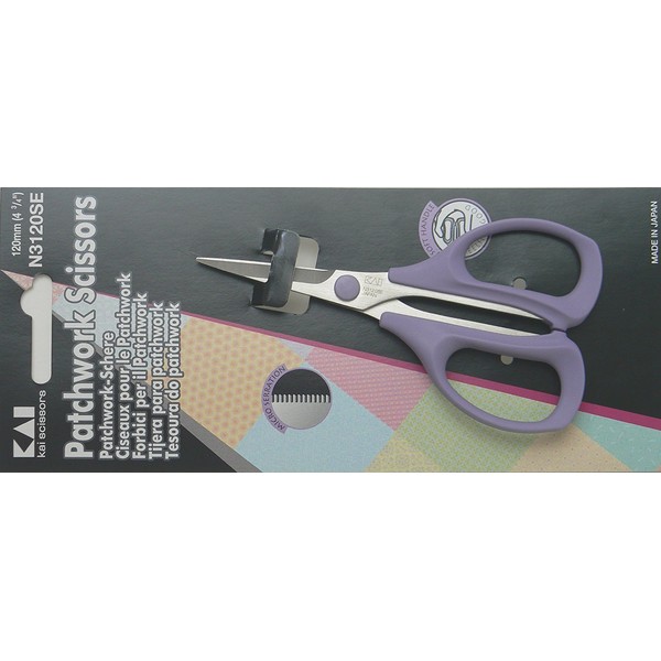 Kai 3120 4 3/4 Inch Serrated Blade Patchwork Scissor