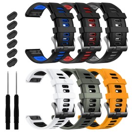 EZMVZKU 26mm Quickfit Watchbands for Fenix 8 AMOLED 51mm/Fenix 7X/7X Pro/6X/6X Pro/5X Plus/3 HR, Sport Silicone Straps Compatible with Garmin Enduro 3/2/Descent Mk3i/Epix Pro/Tactix 8 AMOLED 51mm