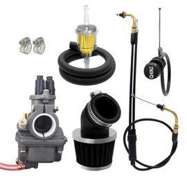 munirater Carburetor Kit with Throttle Cable Replacement for Big Wheel 80 BW80 PW80 1983-2006 21W-14101-01-00