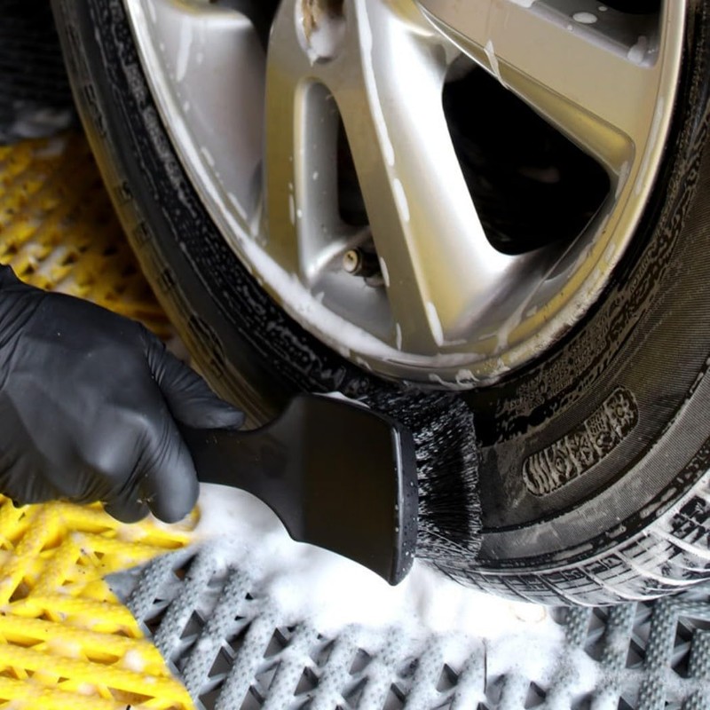 XSAJU Tire Wheel Brush, Car Wash, Car Cleaning Brush, Dust
