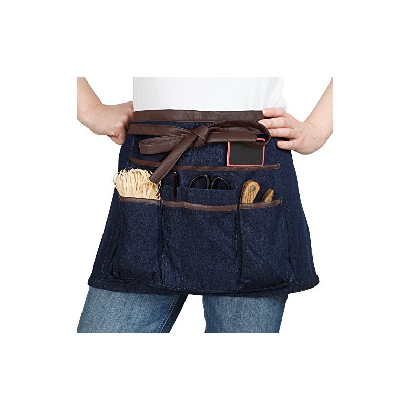 The cordeline Garden Apron Denim Blue 2 x 64 x 34 cm tjc1bjsm