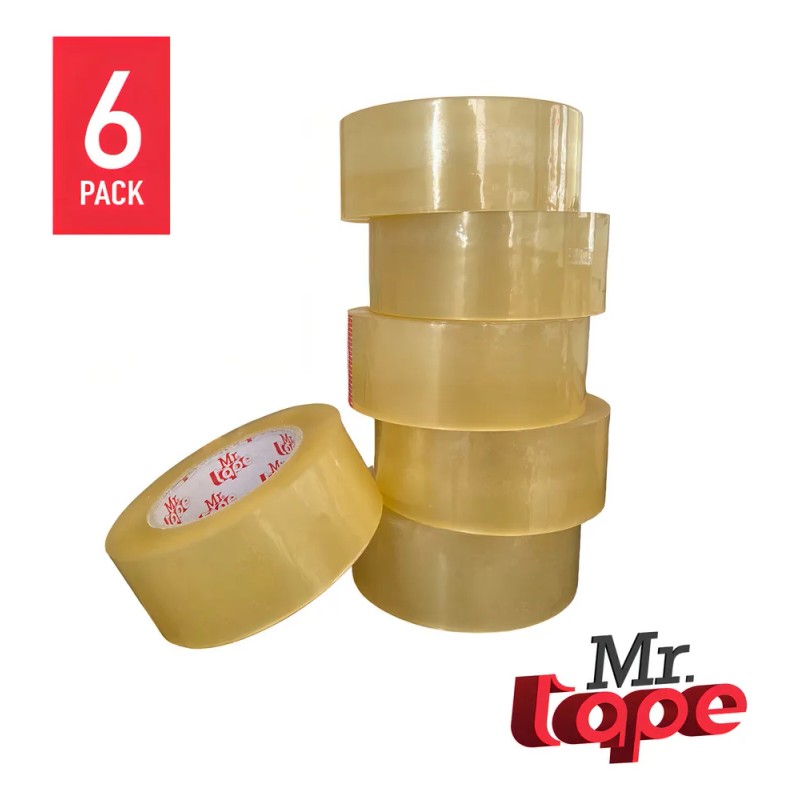 Cinta Adhesiva Acrílica Transparente Mr Tape 48mmx150m Pack 6 para