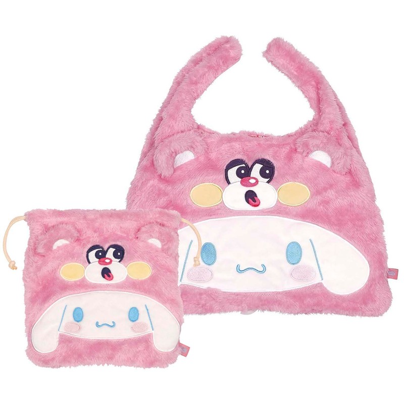 Skater ZKT1-A Boa Drawstring Cinnamoroll, Sanrio Drawstring Bag, 10.0 x