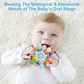 Sensorial Montessori para bebés de 0 a 6 meses, 6 a 12 meses, mordedor para bebés de 0 a 3, 6, 9, 12, 18 meses, regalos de aprendizaje y desarrollo pa
