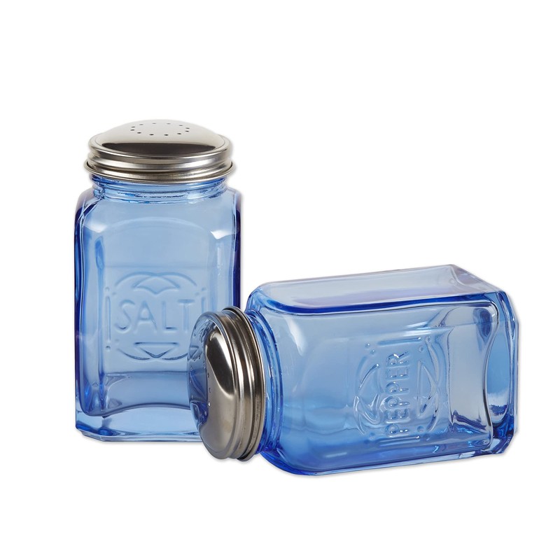 RSVP International Jumbo Retro Glass Salt & Pepper Shaker, Screw