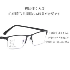 WENDA Bifocal Progressive Multi-focal Dimming Color Changing Blue Light Compatible Photochromic Presbyopic Men Fishing Excursion (Black, 2.5)