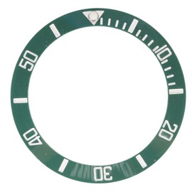 40mm Diameter Watch Bezel Insert Ring Clear Scale Luminous Ceramic Replacement Bezel Insert White Character Green Back