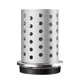 DZQ Perforated Casting Flask Vacuum Casting Stainless Steel Wall Flanged with Rubber Sprue Base(5" x 8")