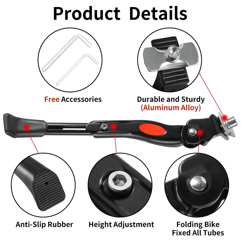 OAMCE - Soporte de bicicleta ajustable para bicicletas de 16