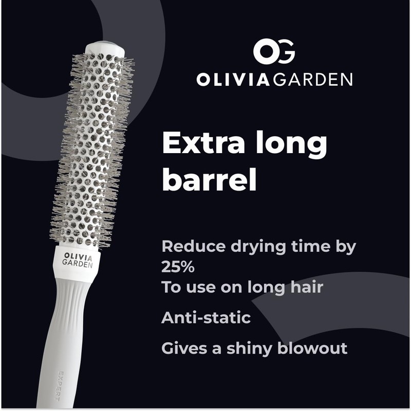 Olivia Garden - Expert Blowout Speed White and Grey Hairbrush-