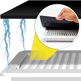 Powerful Magnetic Vent Covers (3-Pack) That Will Never Fall Off (Upgraded Design) - for Sealing Floor/Wall/Ceiling Registers of Width 5.25" to 6", Length 11.25" to 12" | Vent Not Included | Black
