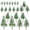 Yetaha 22PCS Artificial Trees, Mixed Scale Model Trees, Snow Frost