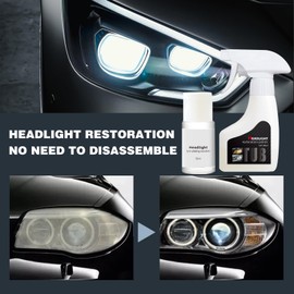 DOUNIU Upgrade Automotive Headlamp Restoration Fluid Kit, 2026 Upgraded Headlight Restoration Coating Spray Kit, Headlight Restoration Kit for Foggy Yellowing Oxidation (1 Set)