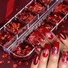 LBPEPAMZ 12 Grids Valentine's Day Nail Art Sequins 3D Holographic