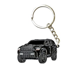 QUANSHULIN Sturdy stylish and durable metal model keychain Keychain for 2025 6th Generation 4Runner Stylish Car Accessories (Black)