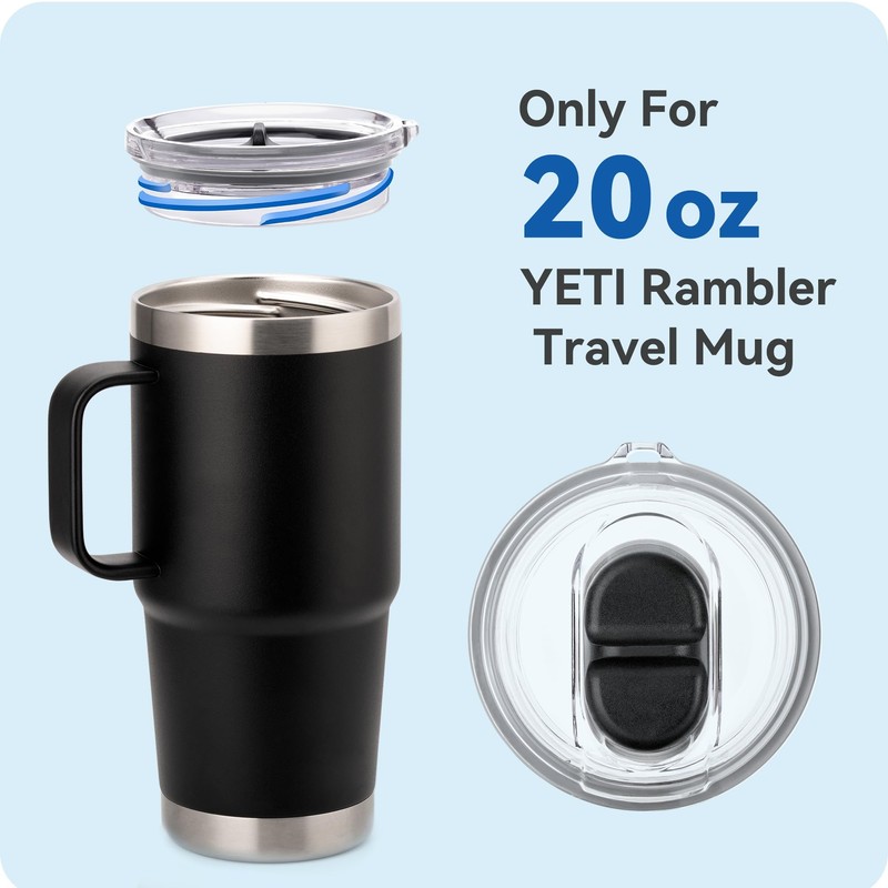 Prurex Replacement Lid for YETI Rambler 20oz Travel Mug Stronghold