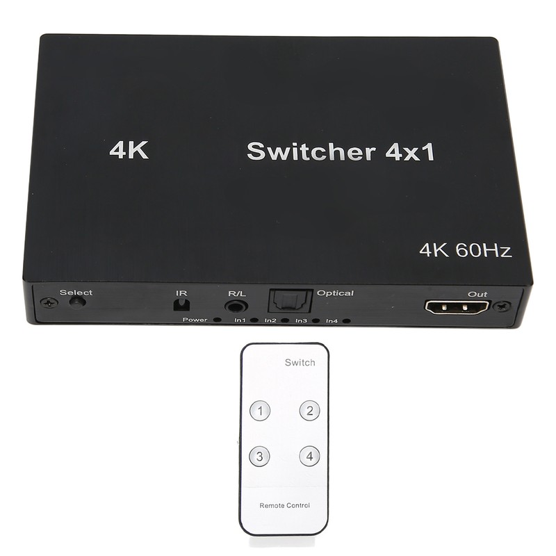 4Kx2K HD Multimedia Interface Switch 4X1 Mouse Keyboard Control Video