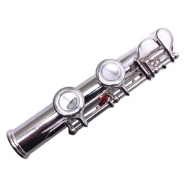 Jiayouy Cupronickel C Flute Feet Joint 16 Hole Flute Replacement Parts Silver Plated