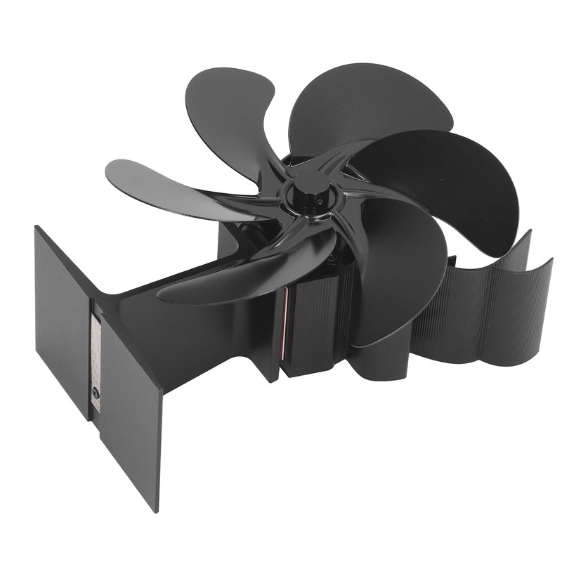 Wood Stove Fan 6 Blades Heat Powered Burning Fireplace Fan
