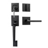 goldenwarm Front Door Handle and Deadbolt Set, Black Front Door