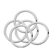 HeeYaa 10 Pieces of 1-inch Flat Key Rings - Metal