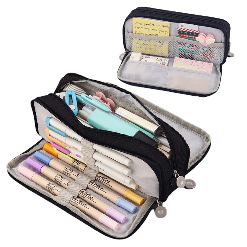 Canvas Pencil Case Large Capacity Pencil Cases Pencil Pouch with