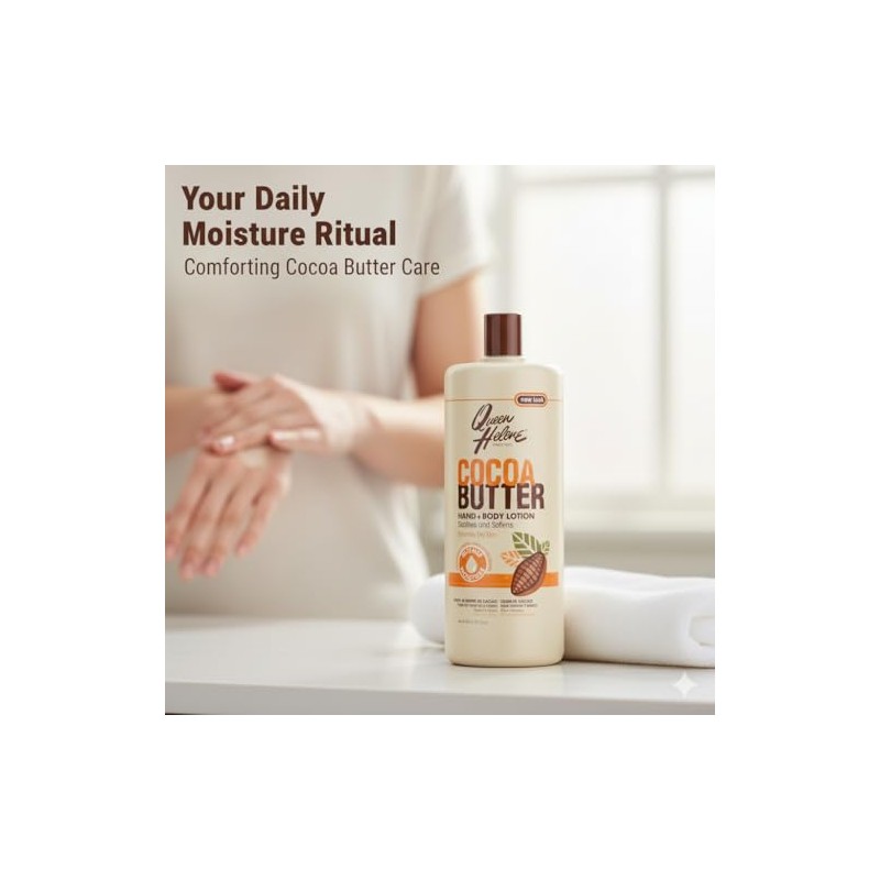Queen Helene Hand + Body Lotion, Cocoa Butter, 32 Ounce
