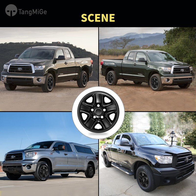 TangMiGe 4-Pack Wheel Skins Compatible with Toyota Tundra 2007-2021, 18