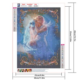 SHEGZHUC 30 x 40 cm Diamond Painting Zodiac Sign Aquarius 5D Diamond Painting Zodiac Sign Aquarius Adult Glitter Diamond Painting Art Embroidery Cross Stitch Pictures Gift Wall Decoration