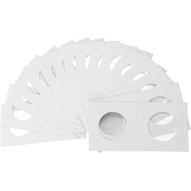 Coin Holder Round Window Coin Collecting Coin Storage Paper Holder 6 Sizes to Choose from 50 Sheets (29mm)