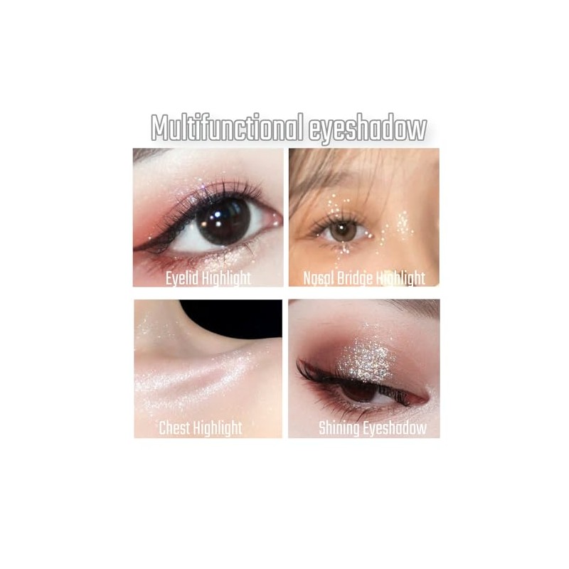 Paleta de sombras de ojos Shimmer Glitter, maquillaje coreano con