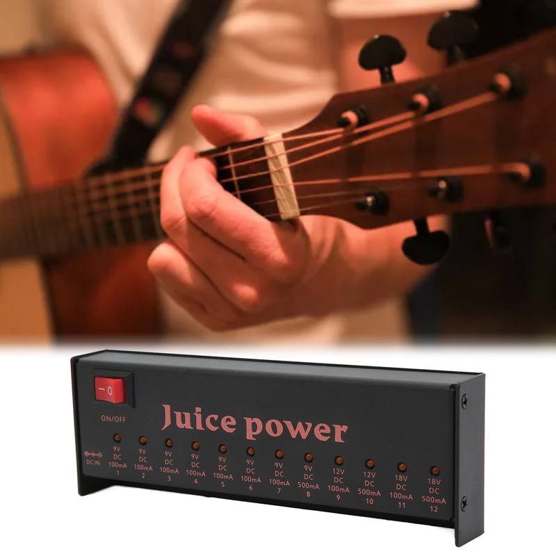 Guitar Effect Pedal Power Supply 12 Channel Isolated DC Outputs