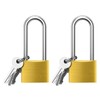Ankilo Padlock with Key, Waterproof Solid Brass Key Lock with Wide Lock Body 1-9/16 in, Anti Rust Lock, Long Shackle 2.3inch, Gym Locker for School Fence, Toolbox, Hasp Storage, 2 Pack