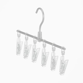 MUJI 02191283 Aluminum Straight Hanger Width 13.8 inches (35 cm), 6 Pinch