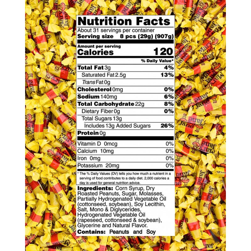 Mary Jane Candy- Old Fashioned, Old School Retro Peanut Butter