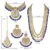 Aheli Boda India Kundan Beaded Heavy Bridal Long Gargantilla Collar