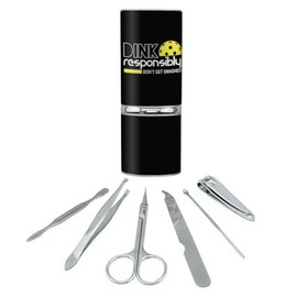 GRAPHICS & MORE Pickleball Dink Responsibly Stainless Steel Manicure Pedicure Grooming Beauty Care Travel Kit