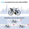 Bike U Lock with 5ft Security Cable 17mm Shackle, Bike