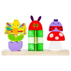 KIDS PREFERRED Eric Carle Toddler Toys The Very Hungry Caterpillar Wooden Stacking Toy with 10 Mix and Match Pieces for Creative Play and Coordination