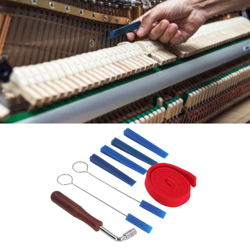 8PCS Set Professional Piano Tuner Kit Universal Piano Tuner Hammer