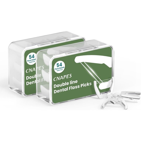 CNAPES Flosser Refills, Dental Floss Picks Heads Replacement, Easy Glide
