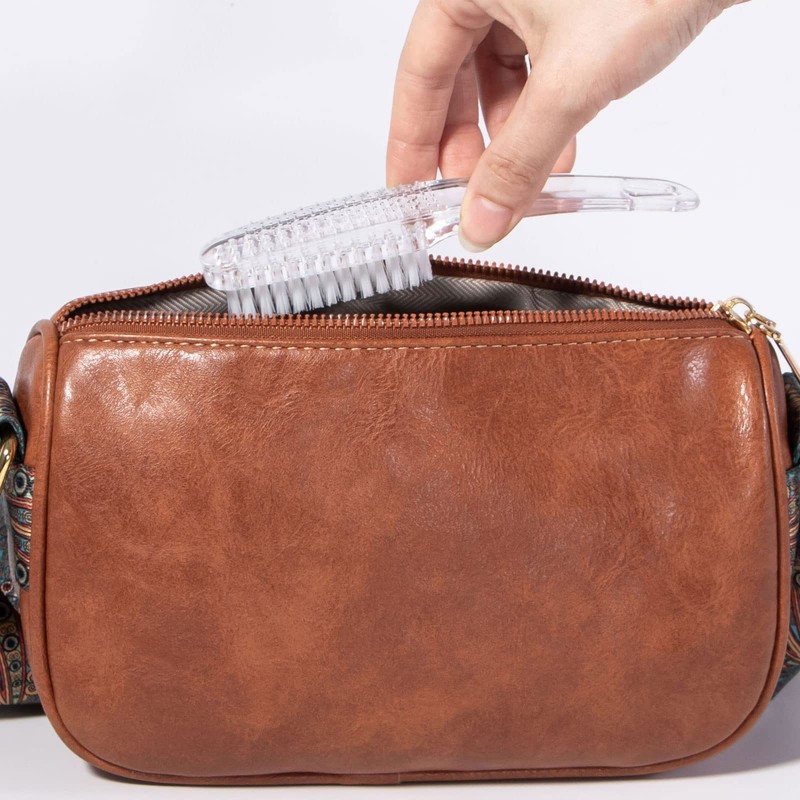 Beomeen 6 Pcs Handle Grip Nail Brushes for Cleaning, Long